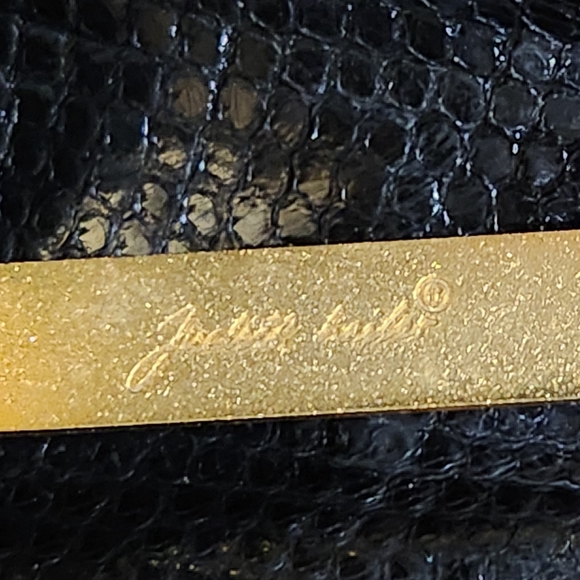 Vintage Judith Lieber Gem Stone Embellished Snakeskin Crossbody Clutch - Picture 4 of 16